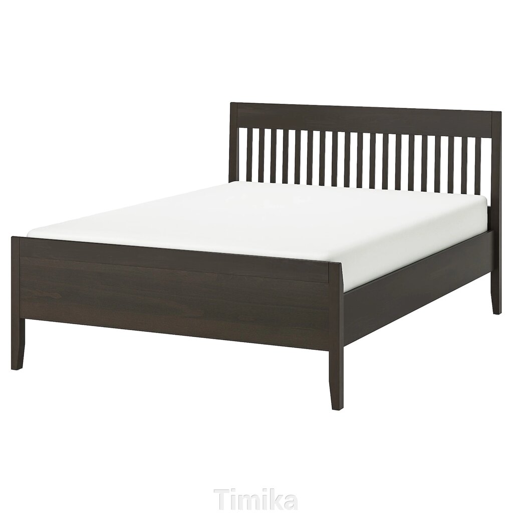 IDANÄS Каркас ліжка, темно-коричневий/Leirsund, 140x200 см від компанії Timika - фото 1