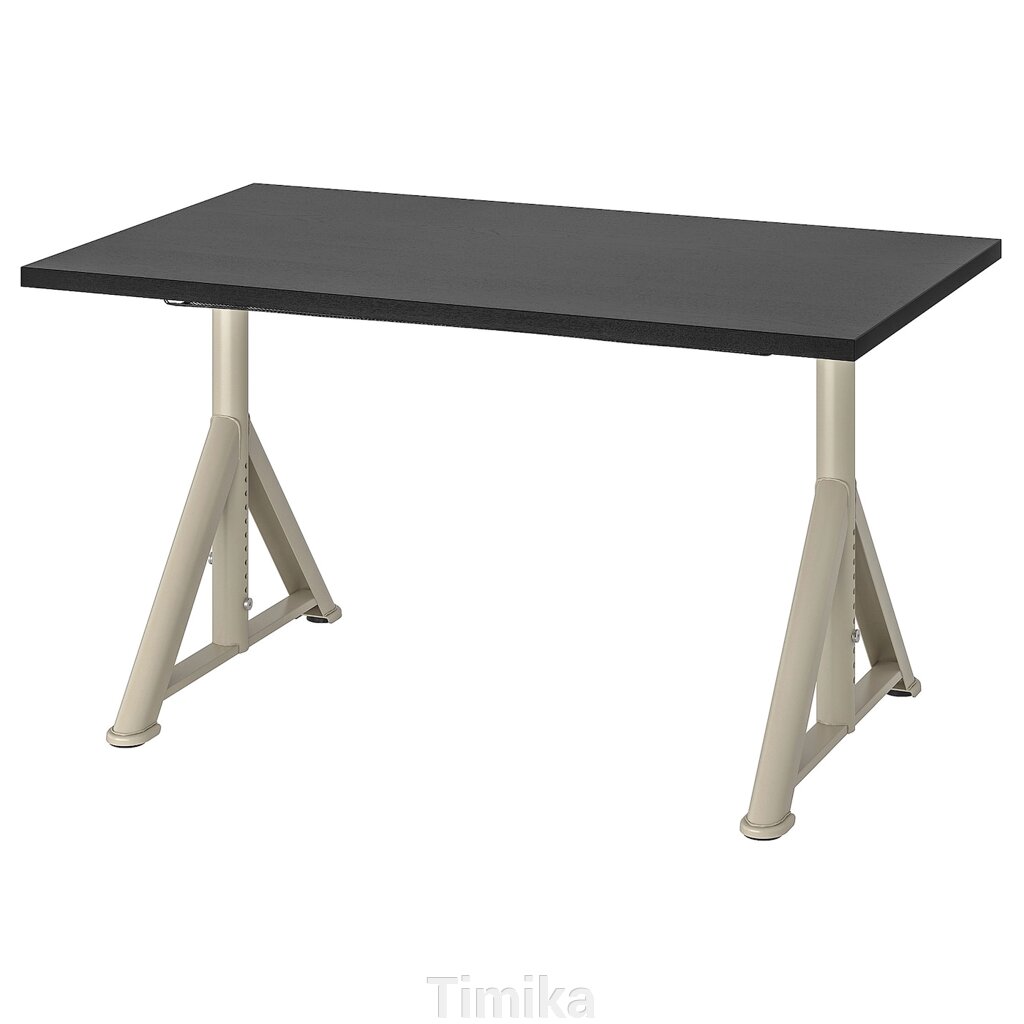 IDÅSEN Письмовий стіл, чорний/бежевий, 120x70 см від компанії Timika - фото 1