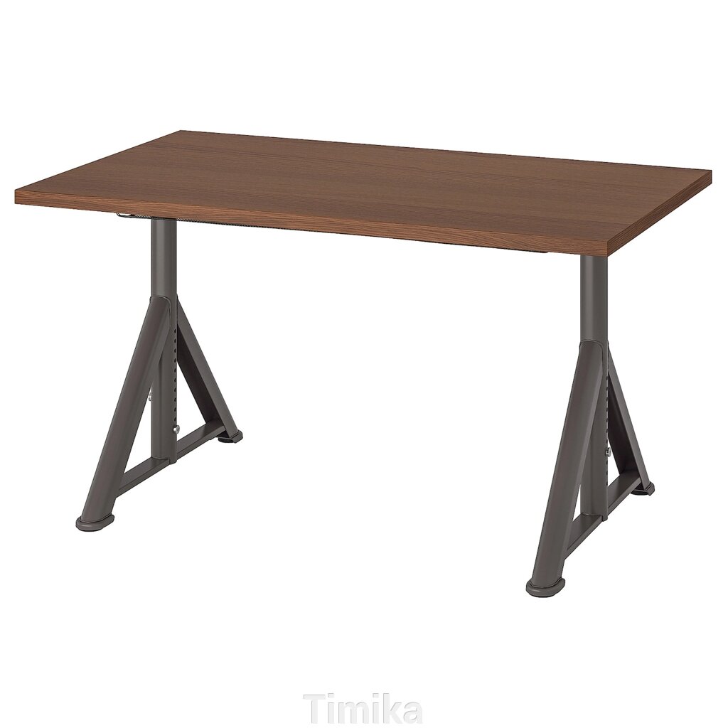 IDÅSEN Письмовий стіл, коричневий/темно-сірий, 120х70 см від компанії Timika - фото 1