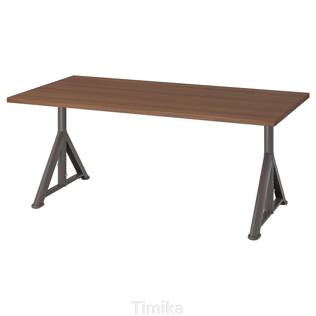 IDÅSEN Письмовий стіл, коричневий/темно-сірий, 160x80 см від компанії Timika - фото 1