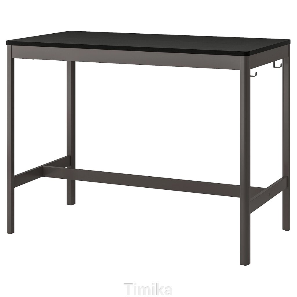 IDÅSEN Стіл, чорний/темно-сірий, 140x70x105 см від компанії Timika - фото 1