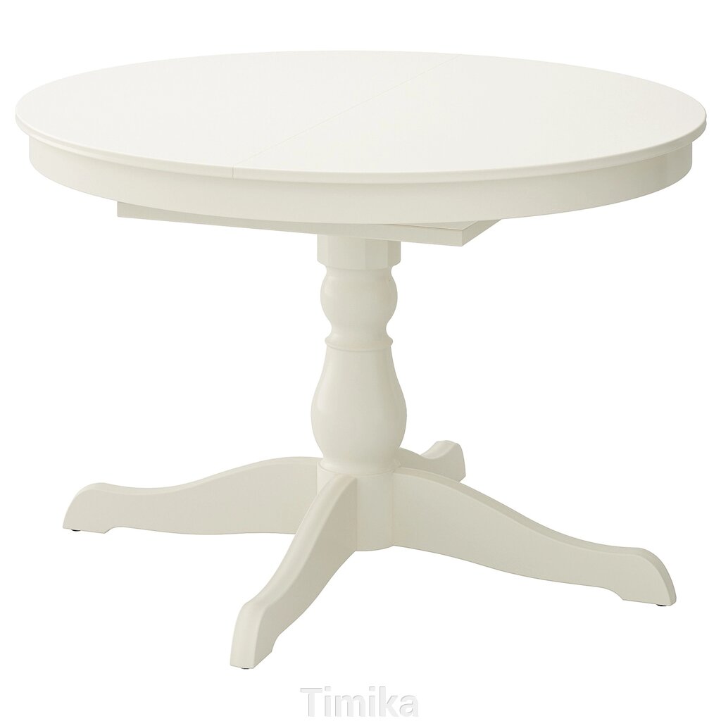 ІНГАТОРП Розкладний стіл, білий, 110/155 см від компанії Timika - фото 1