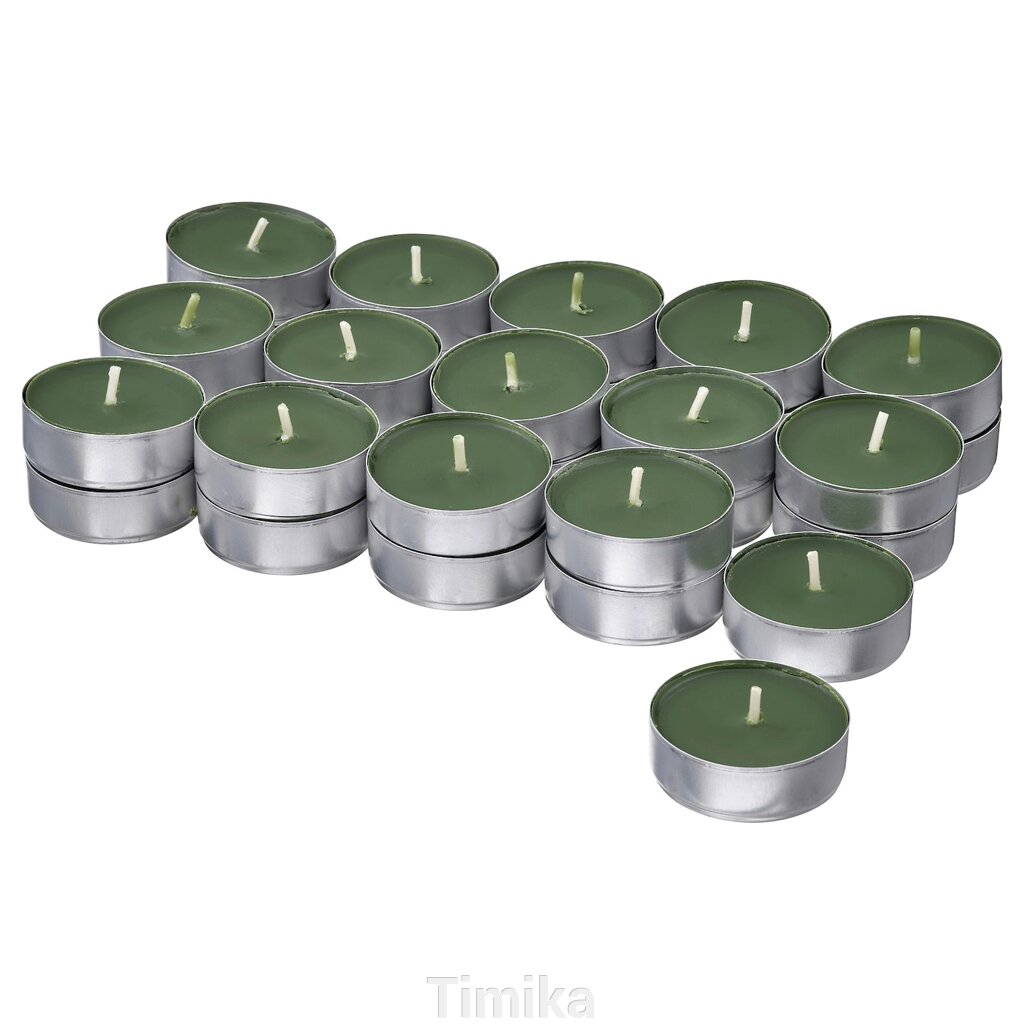 JÄMTSKOGEN Ароматична свічка, кипарис і евкаліпт/темно-зелений, 3,5 год. від компанії Timika - фото 1