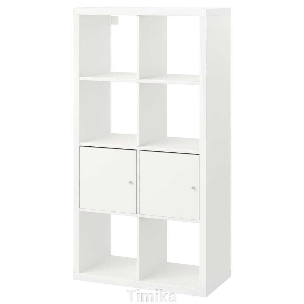 KALLAX Книжкова шафа з дверцятами, біла, 77x147 см від компанії Timika - фото 1