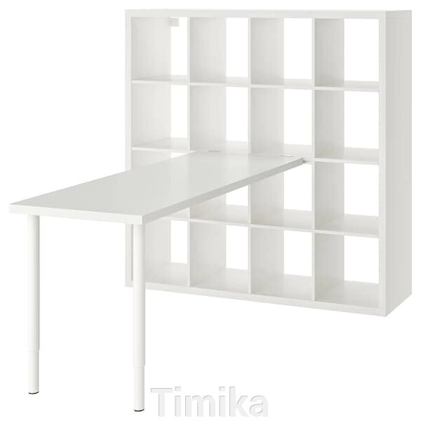 KALLAX / LAGKAPTEN Письмовий стіл, білий, 147x179x147 см від компанії Timika - фото 1