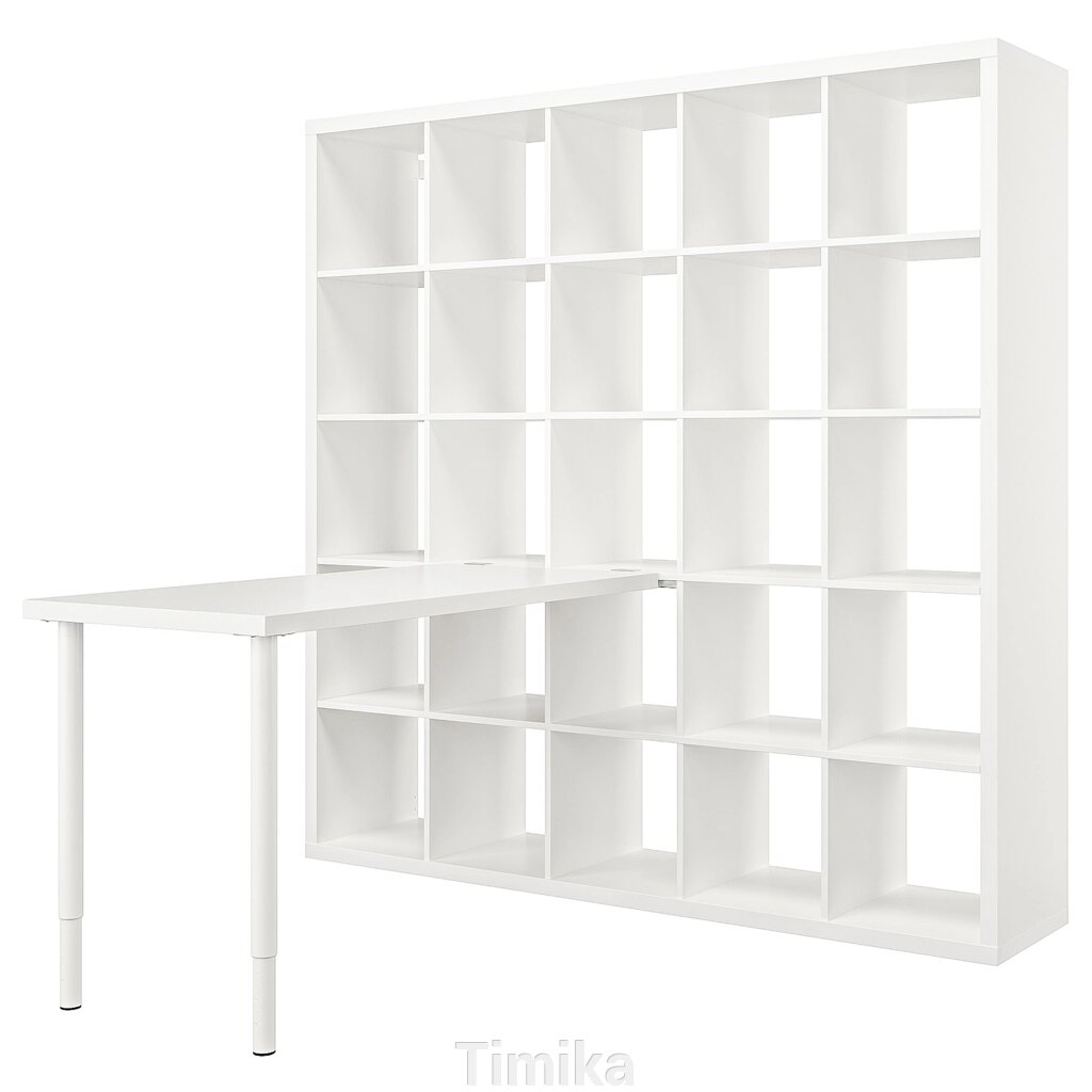 KALLAX / LAGKAPTEN Письмовий стіл, білий, 182x159x182 см від компанії Timika - фото 1