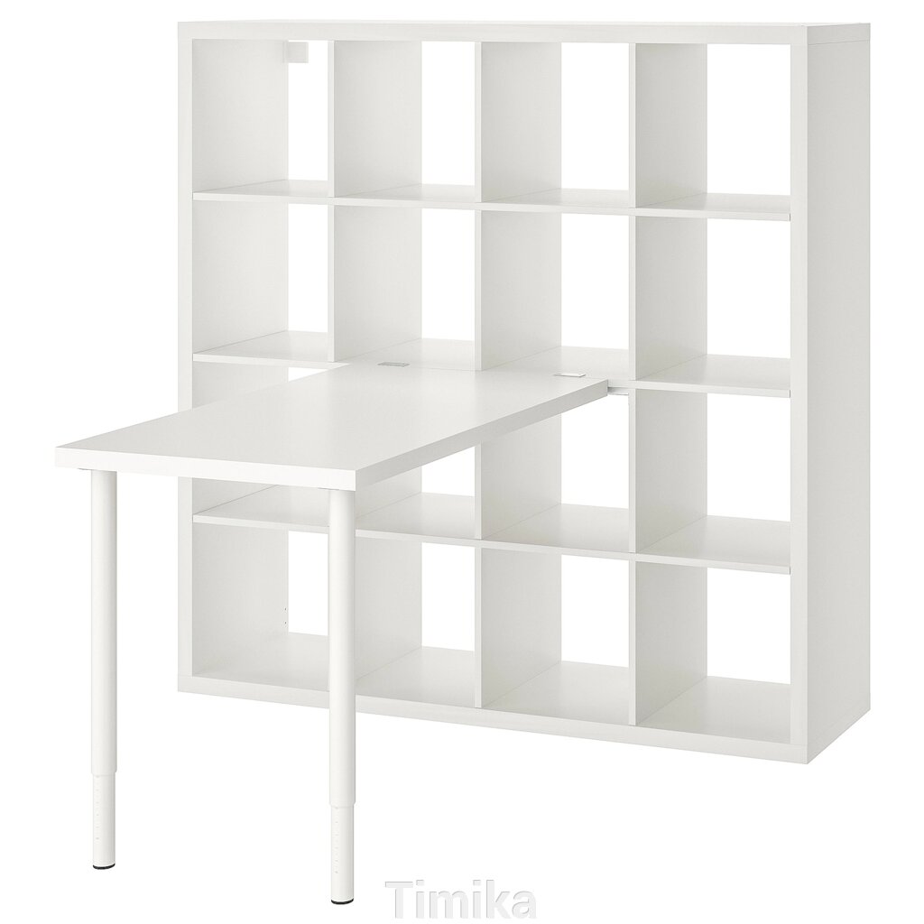 KALLAX / LINNMON Письмовий стіл, білий, 147x139x147 см від компанії Timika - фото 1
