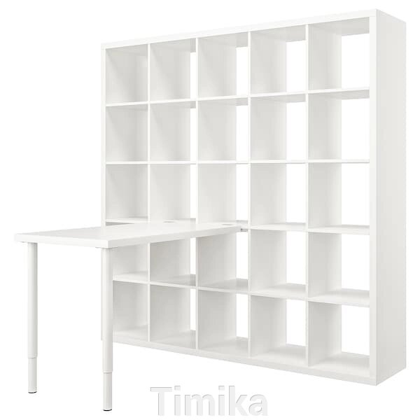 KALLAX / LINNMON Письмовий стіл, білий, 182x139x182 см від компанії Timika - фото 1