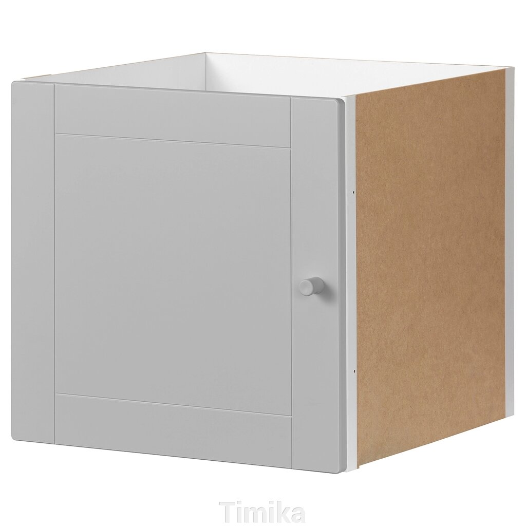 KALLAX Вставка з дверцятами, фрезерований/сірий, 33х33 см від компанії Timika - фото 1