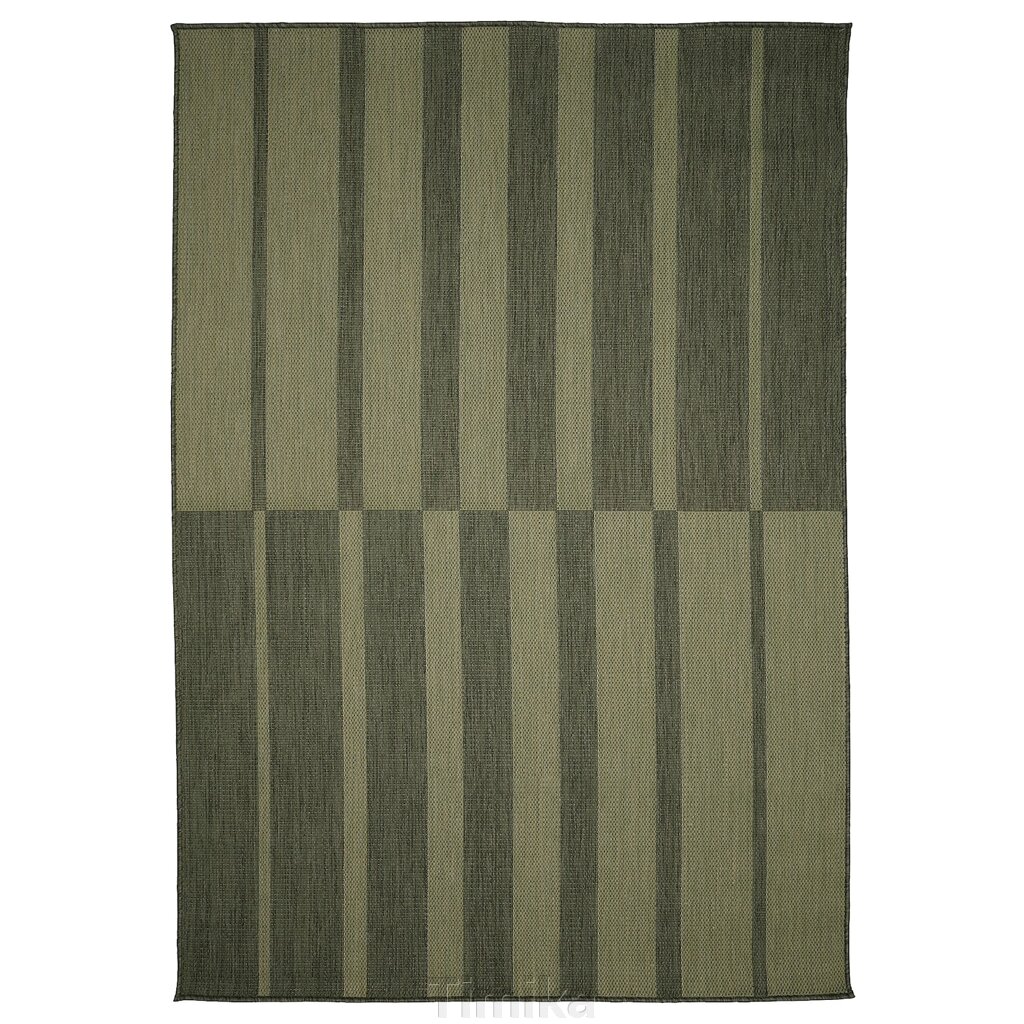 KANTSTOLPE Текстильний килим, інтер’єр/зовнішній, зелений, 133x195 см від компанії Timika - фото 1
