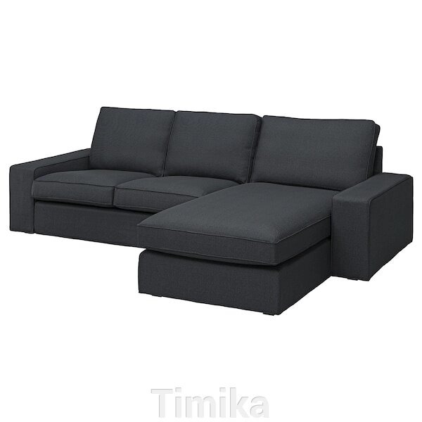 КІВІК 3-місний диван з шезлонгом, Трезунд антрацит від компанії Timika - фото 1