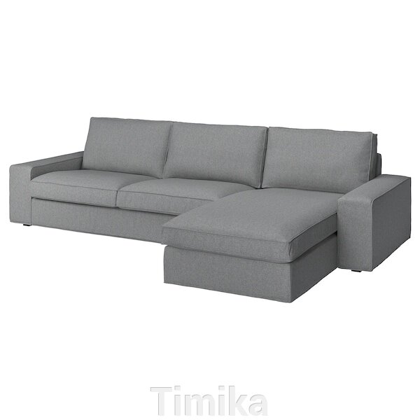 КІВІК 4-місний диван з шезлонгом Tibbleby бежевий/сірий від компанії Timika - фото 1