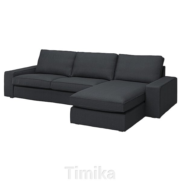 КІВІК 4-місний диван з шезлонгом, Трезунд антрацит від компанії Timika - фото 1