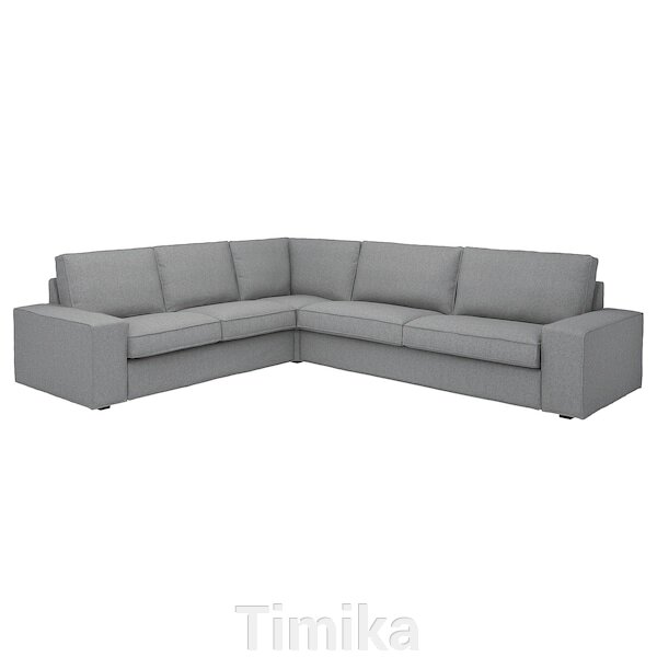 КІВІК 5-місний кутовий диван Tibbleby бежевий/сірий від компанії Timika - фото 1