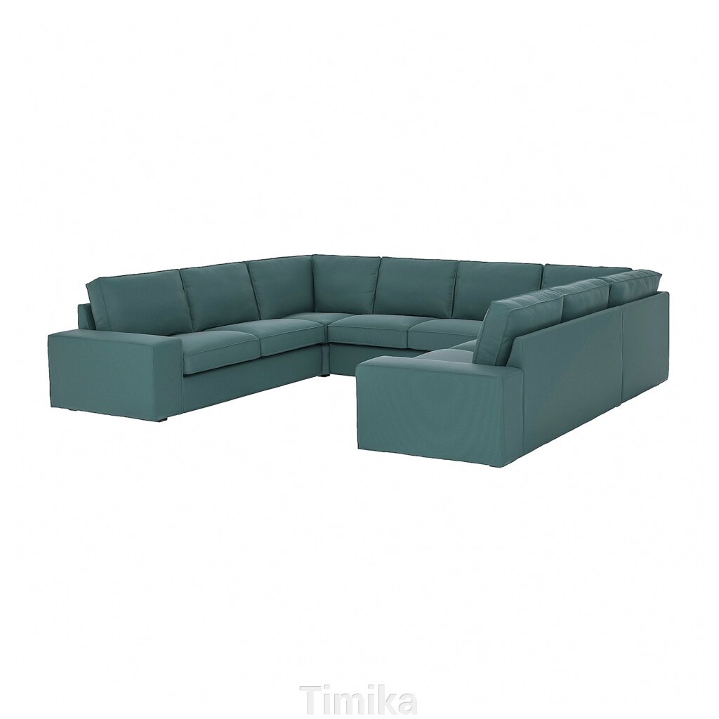 КІВІК П-подібний диван 6-місний Kelinge сіро-бірюзовий від компанії Timika - фото 1