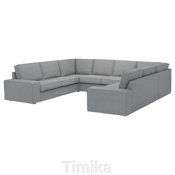 КІВІК П-подібний диван 6-місний Tibbleby бежевий/сірий від компанії Timika - фото 1
