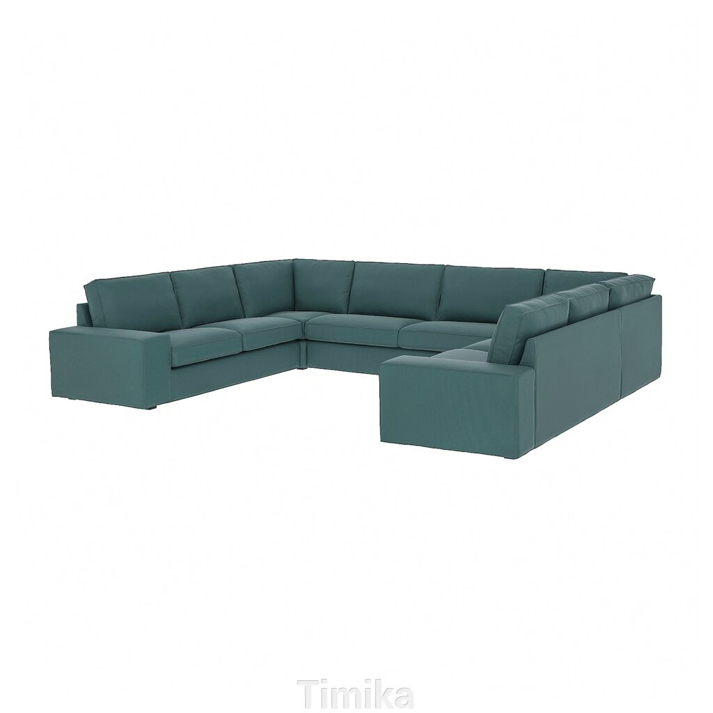 КІВІК П-подібний диван 7-місний Kelinge сіро-бірюзовий від компанії Timika - фото 1