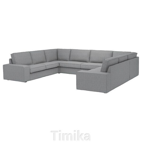 КІВІК П-подібний диван 7-місний Tibbleby бежевий/сірий від компанії Timika - фото 1