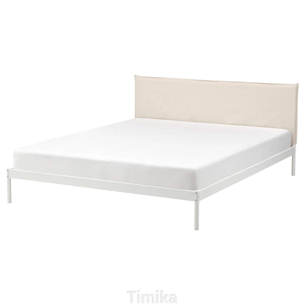 KLEPPSTAD Каркас ліжка, білий/Вісле бежевий, 160x200 см від компанії Timika - фото 1