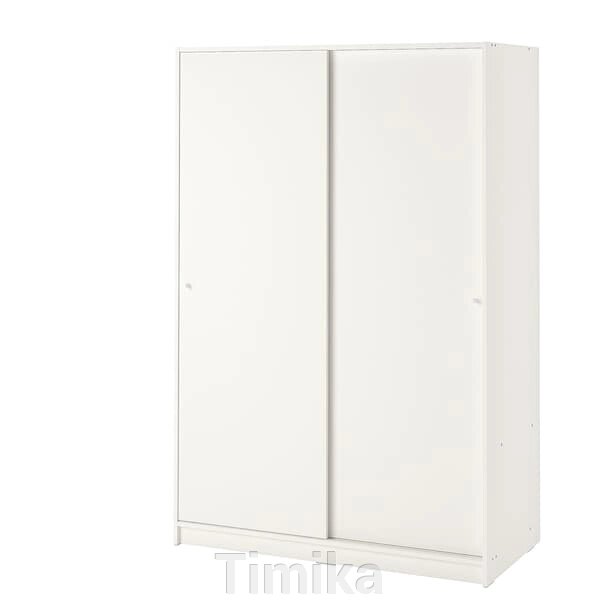 KLEPPSTAD Шафа з розсувними дверима, білий, 117x176 см від компанії Timika - фото 1