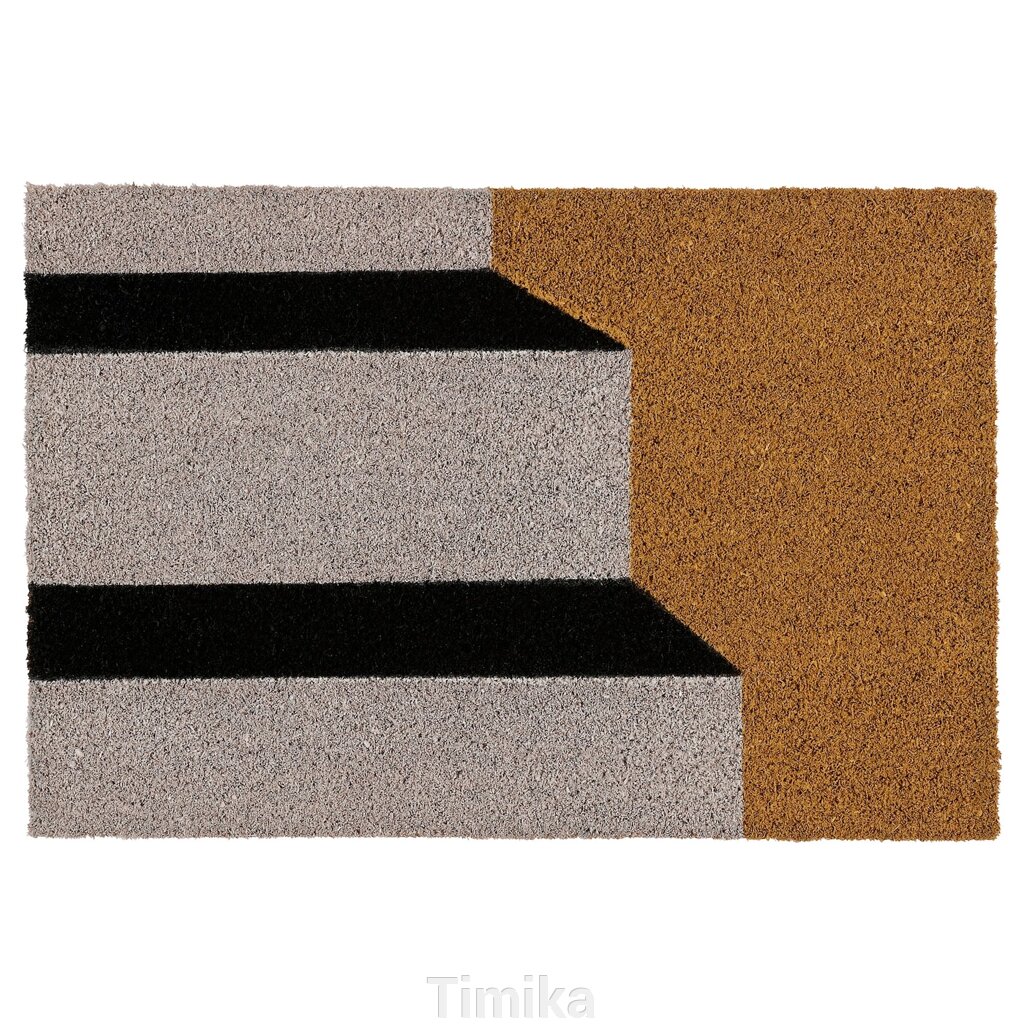 KLOTOID Придверний килимок, чорно-білий/сходи, 40x60 см від компанії Timika - фото 1