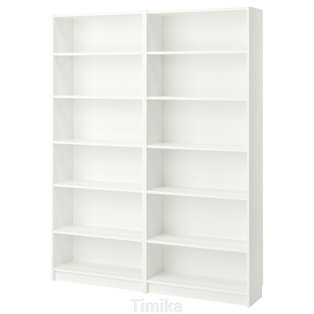 Книжкова шафа BILLY, біла, 160x28x202 см від компанії Timika - фото 1