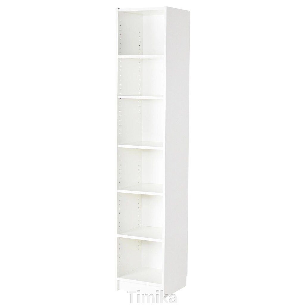 Книжкова шафа BILLY, біла, 40x40x202 см від компанії Timika - фото 1