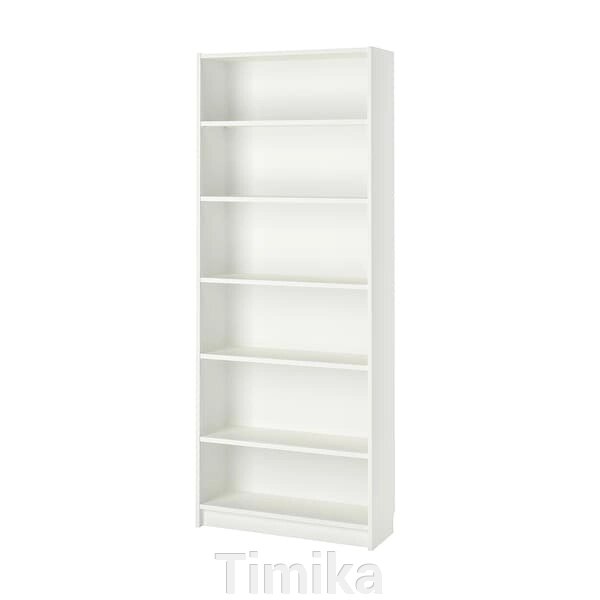 Книжкова шафа BILLY, біла, 80x28x202 см від компанії Timika - фото 1