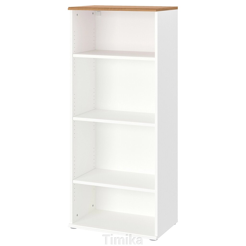 Книжкова шафа SKRUVBY, біла, 60x140 см від компанії Timika - фото 1