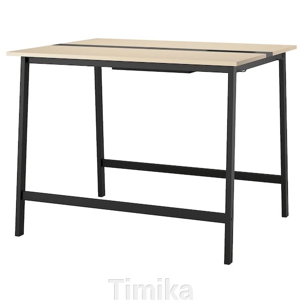 Конференц-стіл MITTZON, береза/чорний шпон, 140x108x105 см від компанії Timika - фото 1