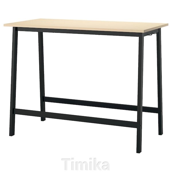 Конференц-стіл MITTZON, береза/чорний шпон, 140x68x105 см від компанії Timika - фото 1