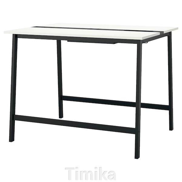 Конференц-стіл MITTZON, білий/чорний, 140x108x105 см від компанії Timika - фото 1