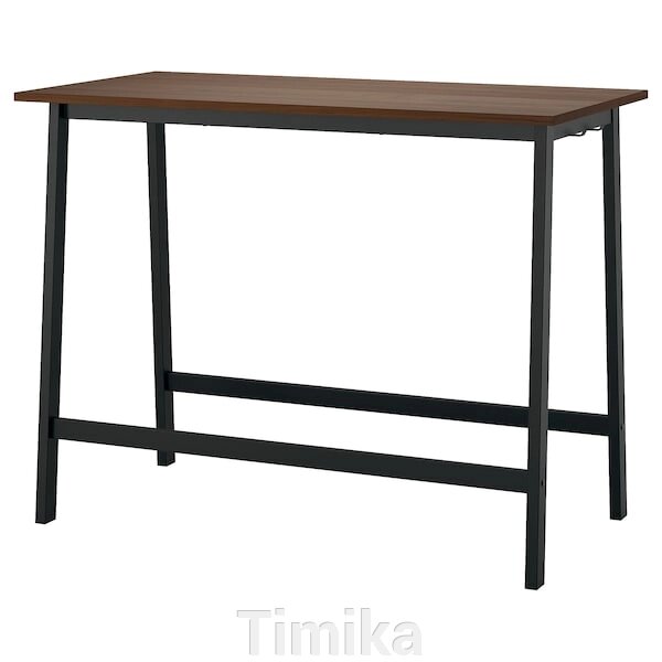 Конференц-стіл MITTZON, горіховий шпон/чорний, 140x68x105 см від компанії Timika - фото 1