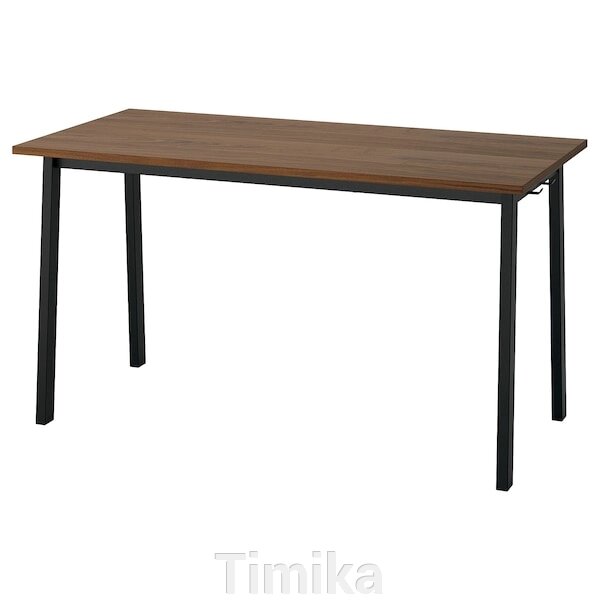 Конференц-стіл MITTZON, горіховий шпон/чорний, 140x68x75 см від компанії Timika - фото 1