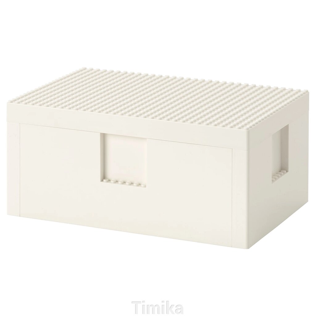 Коробка BYGGLEK LEGO з кришкою, біла, 26x18x12 см від компанії Timika - фото 1