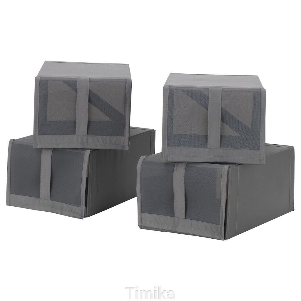Коробка для взуття SKUBB, темно-сіра, 22x34x16 см від компанії Timika - фото 1