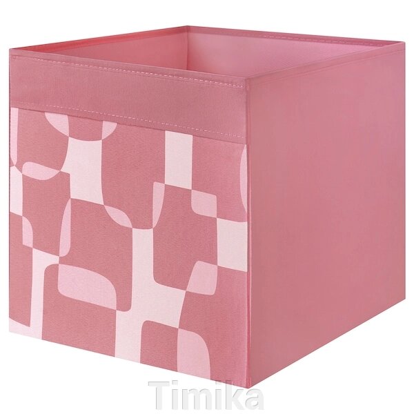 Коробка DRÖNA, рожевий/білий, 33x38x33 см від компанії Timika - фото 1