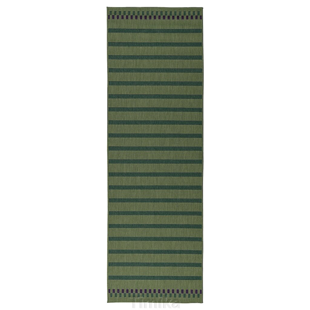 КОРСНІНГ Текстильний килим для дому/природи, зелено-фіолетовий/смугастий, 80x250 см від компанії Timika - фото 1
