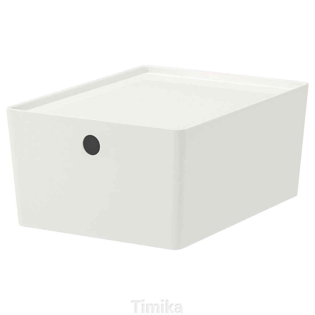 KUGGIS Контейнер з кришкою, білий, 26x35x15 см від компанії Timika - фото 1