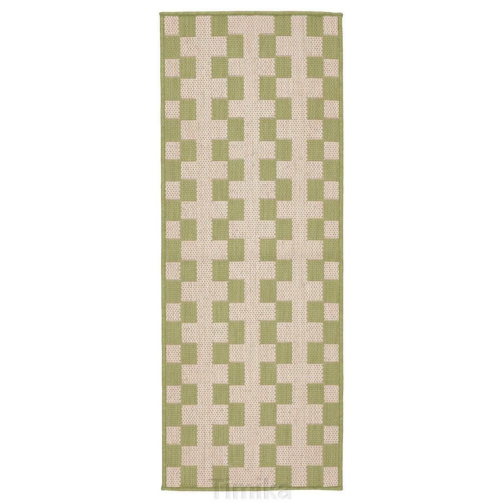 Кухонний килимок GÅNGSTIG, зелений/кремовий, 45x120 см від компанії Timika - фото 1