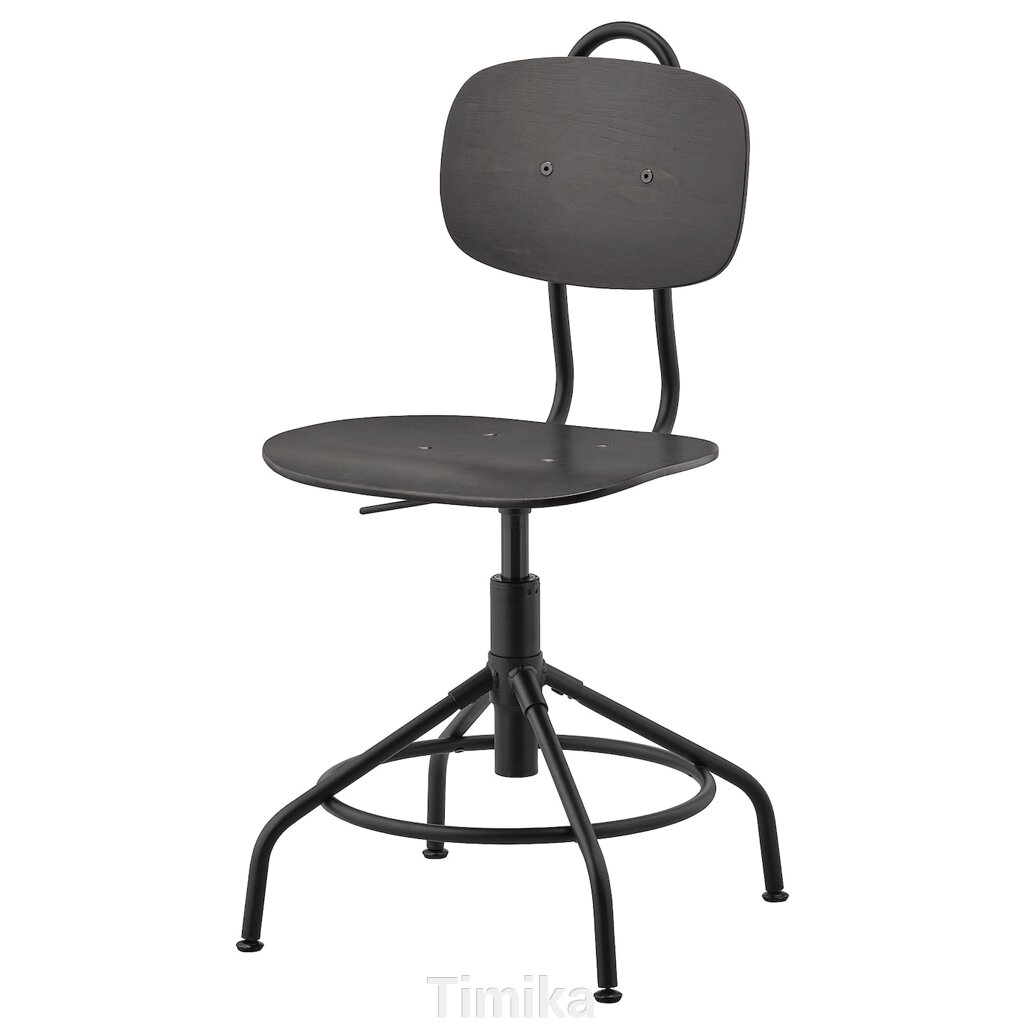 KULLABERG Обертовий стілець, чорний від компанії Timika - фото 1