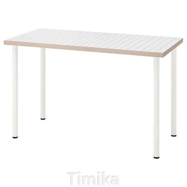 LAGKAPTEN / ADILS Письмовий стіл, антрацит білий/білий, 120x60 см від компанії Timika - фото 1