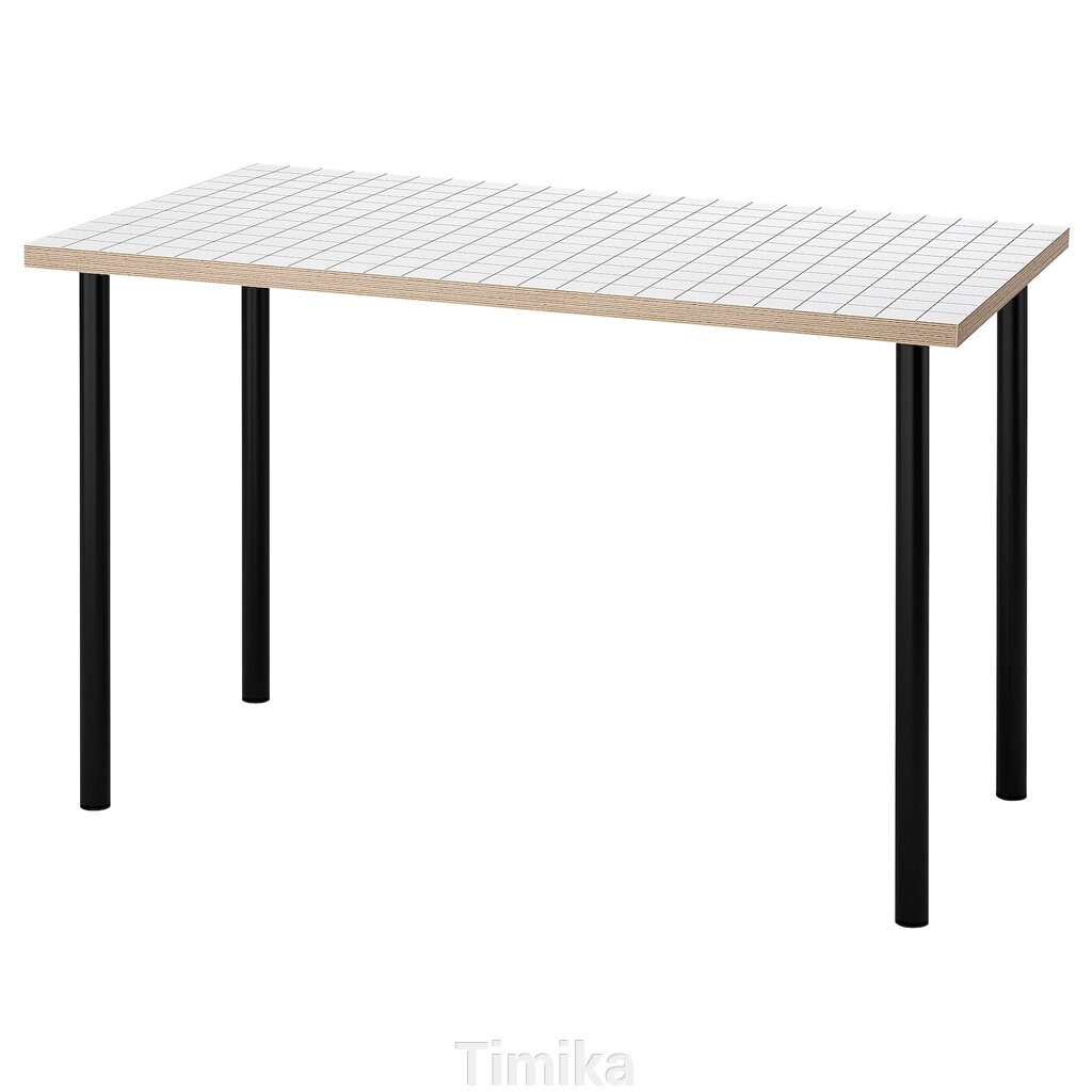 LAGKAPTEN / ADILS Письмовий стіл, антрацит білий/чорний, 120x60 см від компанії Timika - фото 1