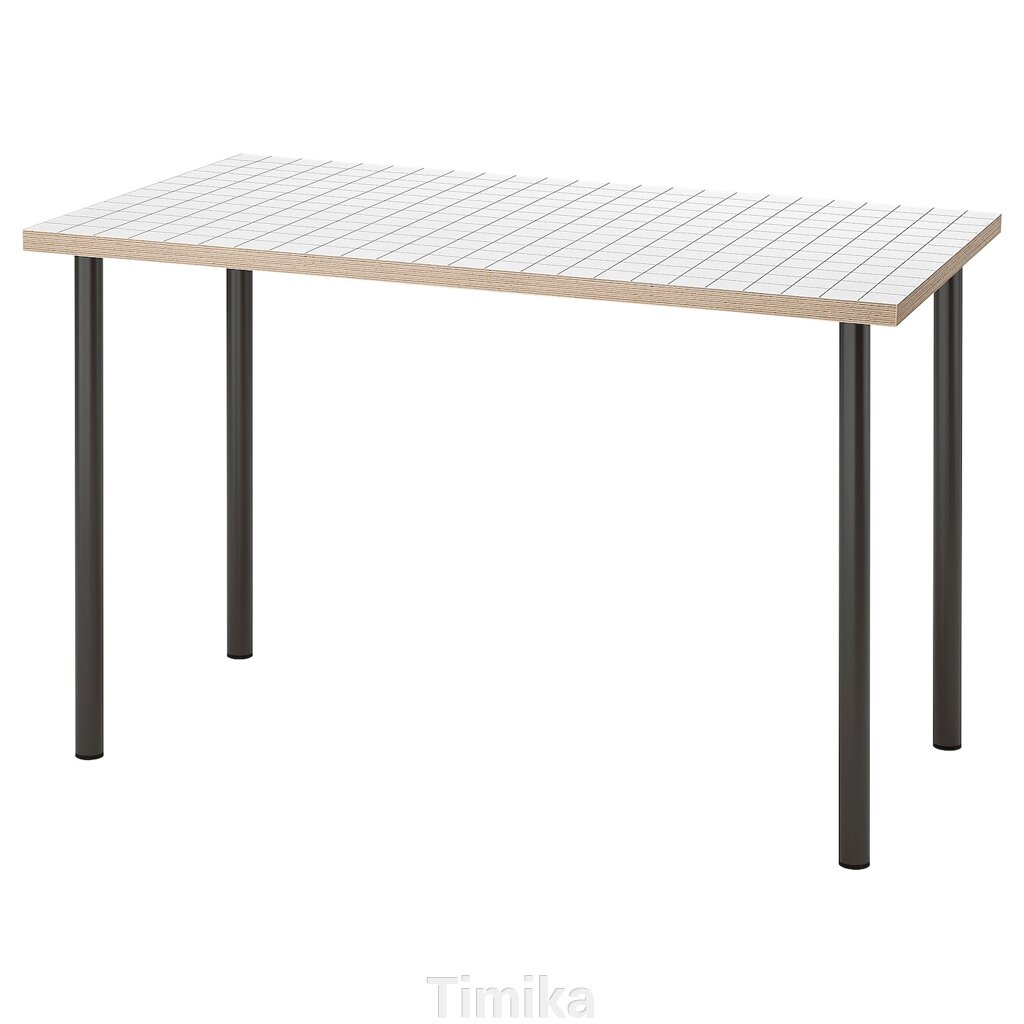 LAGKAPTEN / ADILS Письмовий стіл, антрацит білий/темно-сірий, 120x60 см від компанії Timika - фото 1
