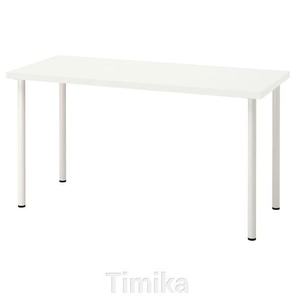 LAGKAPTEN / ADILS Письмовий стіл, білий, 140x60 см від компанії Timika - фото 1