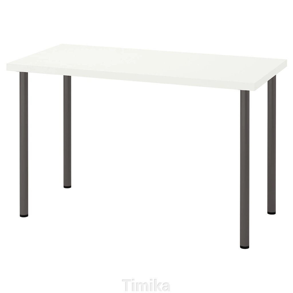 LAGKAPTEN / ADILS Письмовий стіл, білий/темно-сірий, 120x60 см від компанії Timika - фото 1