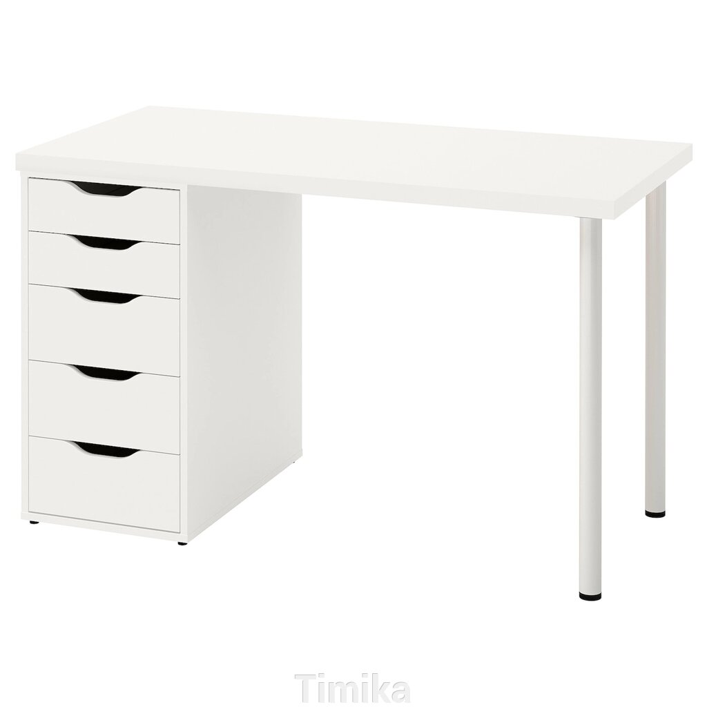 ЛАГКАПТЕН / АЛЕКС Письмовий стіл, білий, 120х60 см від компанії Timika - фото 1