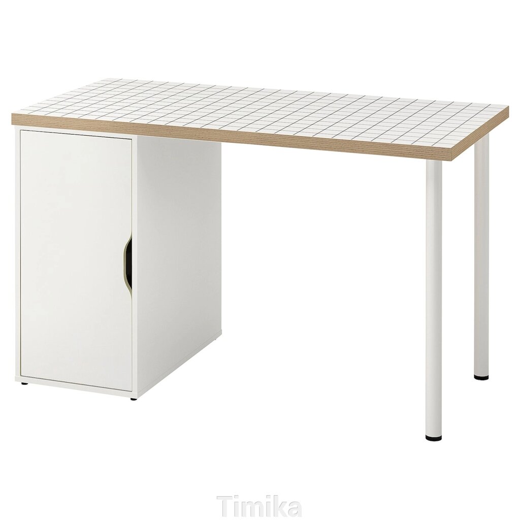 LAGKAPTEN / ALEX Письмовий стіл, білий/антрацит, 120x60 см від компанії Timika - фото 1