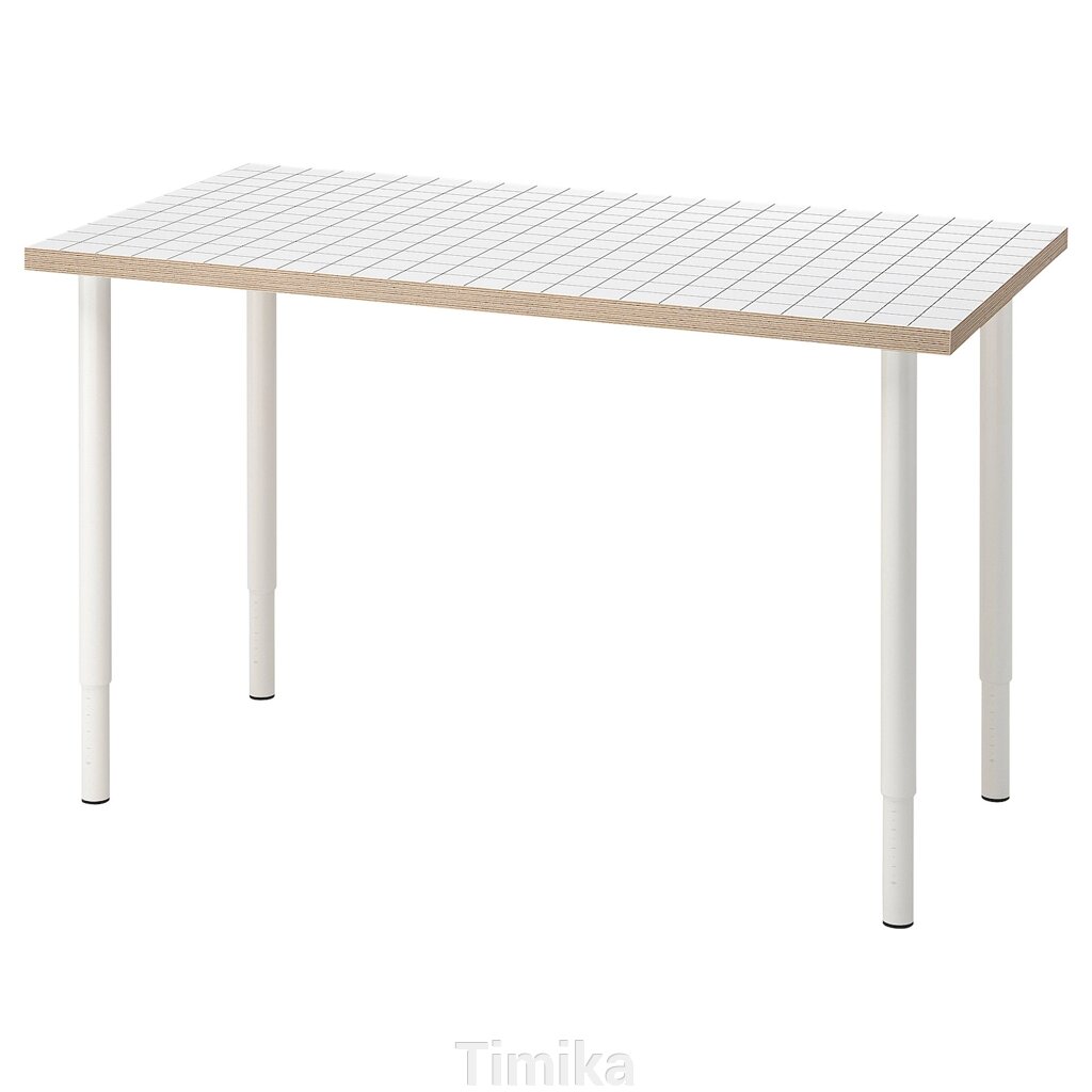LAGKAPTEN / OLOV Письмовий стіл, антрацит білий/білий, 120x60 см від компанії Timika - фото 1