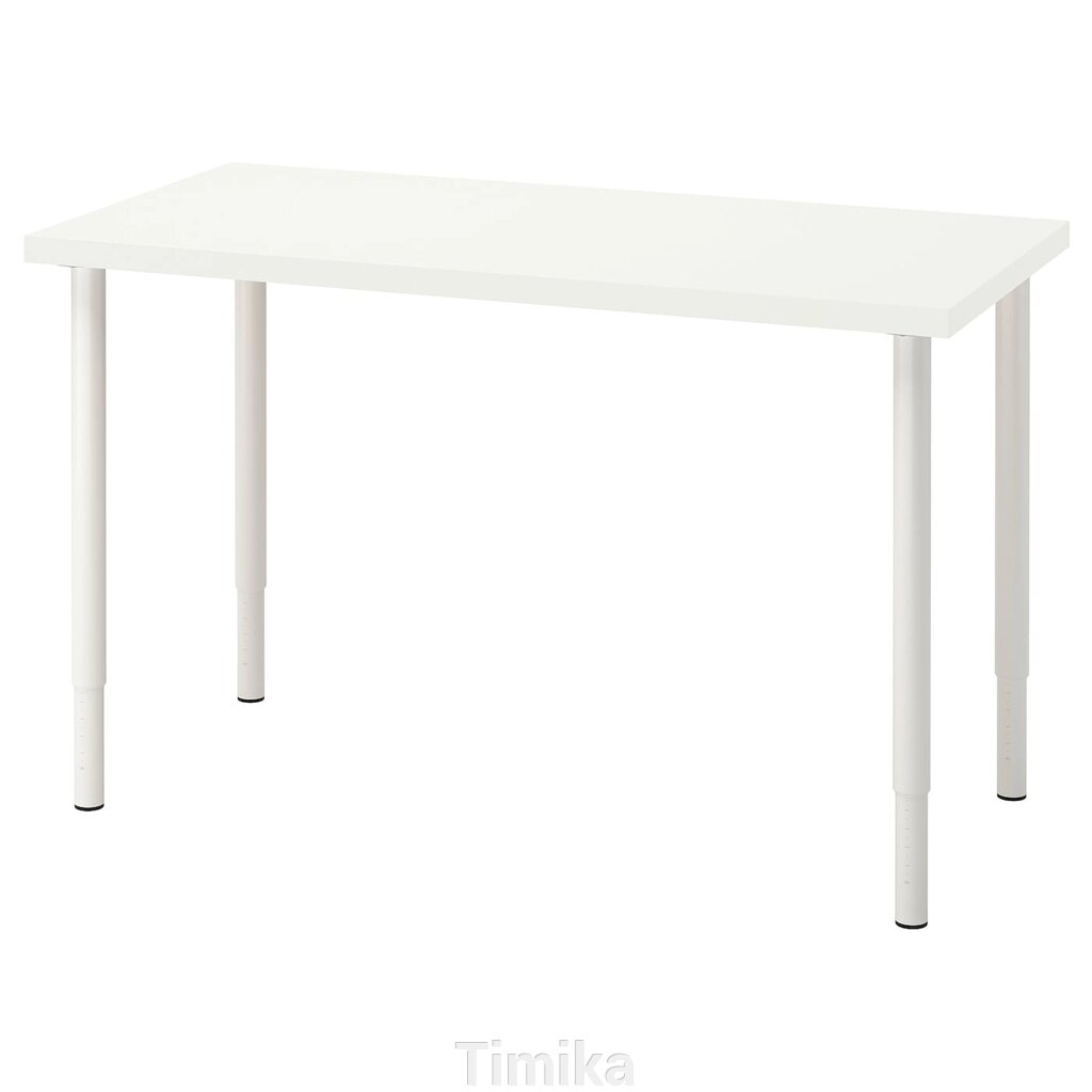 LAGKAPTEN / OLOV Стіл письмовий, білий, 120x60 см від компанії Timika - фото 1